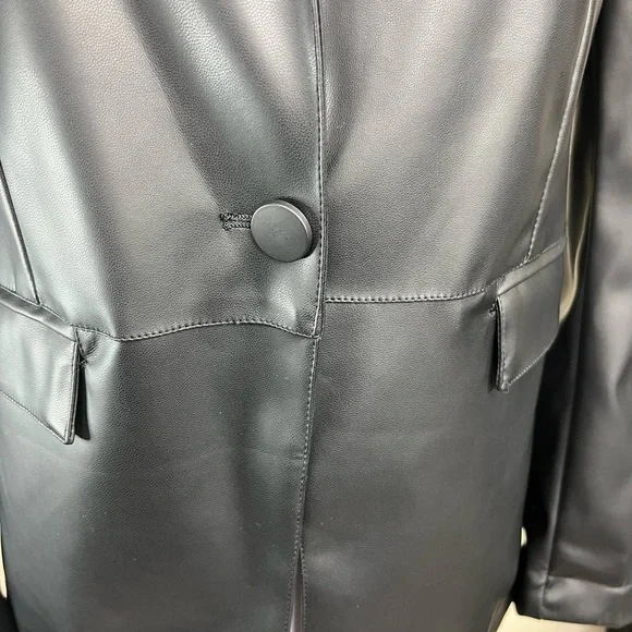 NWT Laundry By Shelli Segal Polyurethane Notched Collar Single Button Blazer S - Picture 4 of 15